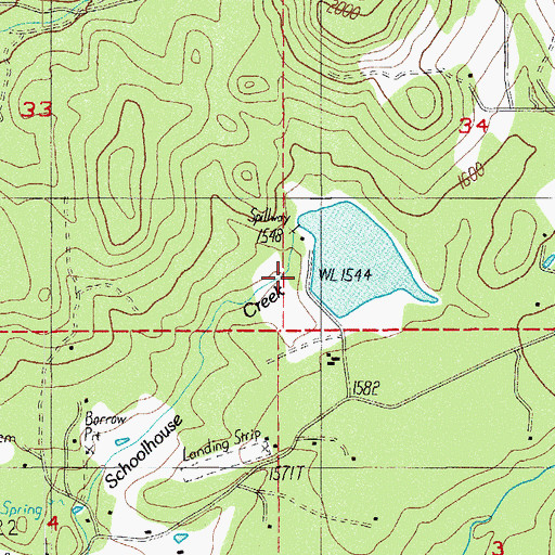 Topographic Map of Woolfolk Dam, OR
