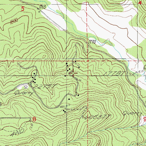 Topographic Map of Nelson Dam, OR