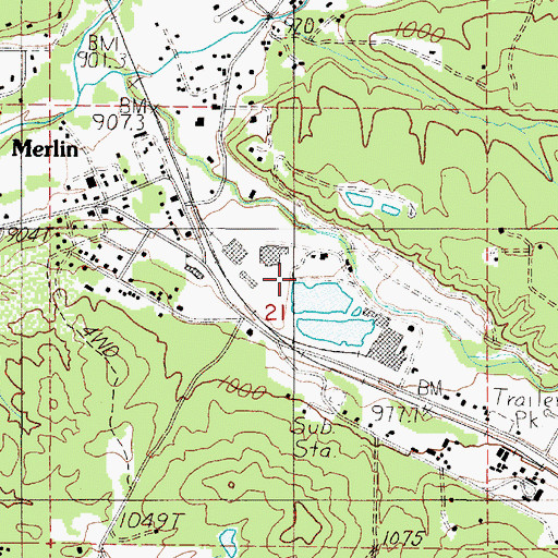 Topographic Map of Engler Huson Dike, OR