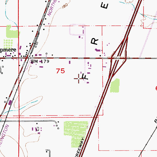 Topographic Map of Anderson Airfield (historical), OR