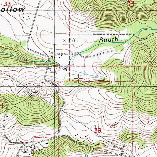 Topographic Map of B F Goodlife Airstrip (historical), OR