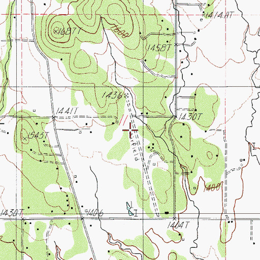 Topographic Map of Beagle Sky Ranch Airport, OR
