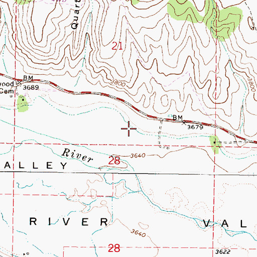Topographic Map of Hereford Ditch, OR