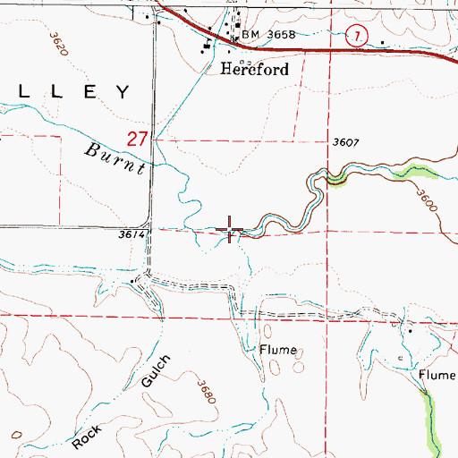Topographic Map of Mud Creek, OR