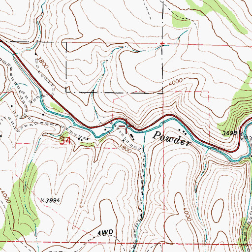 Topographic Map of Lockhart (historical), OR