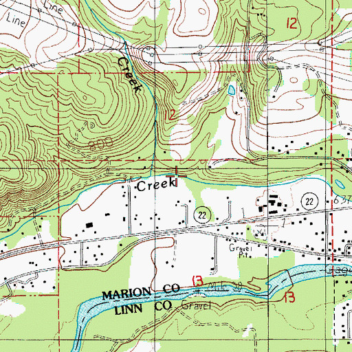 Topographic Map of Mulkey Creek, OR