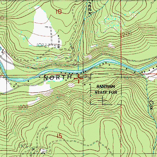 Topographic Map of Noroma Creek, OR