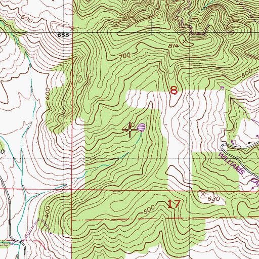 Topographic Map of Bodeen Lake, OR