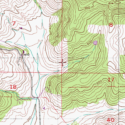 Topographic Map of Bodeen Dam, OR