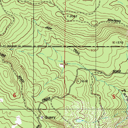 Topographic Map of Turner Creek Reservoir, OR