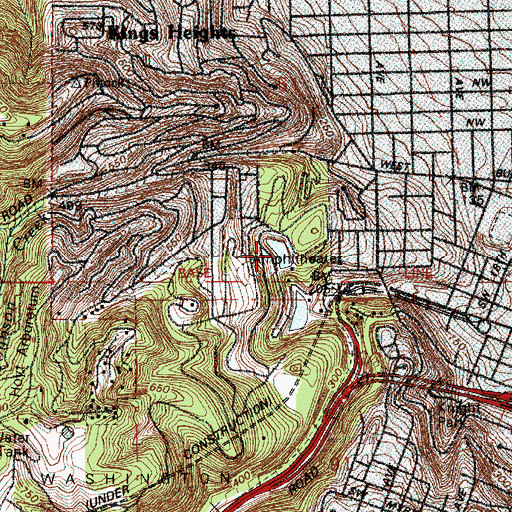 Topographic Map of City of Portland Reservoir Number 3, OR