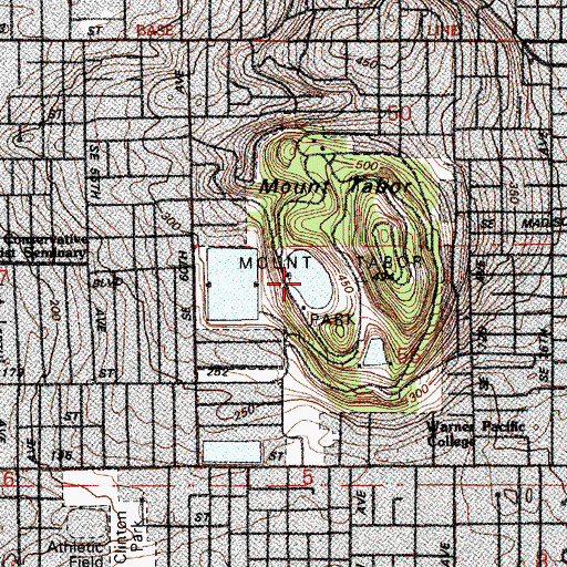 Topographic Map of City of Portland Reservoir Number 5, OR