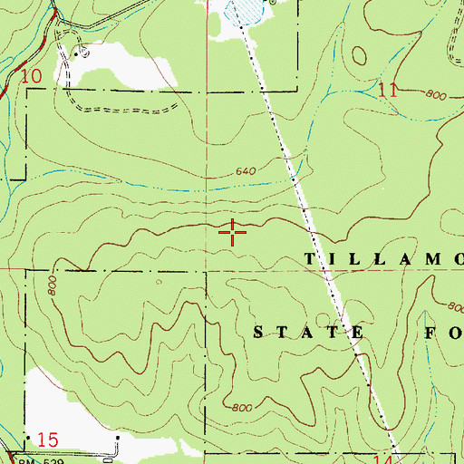 Topographic Map of Bauer Dam, OR