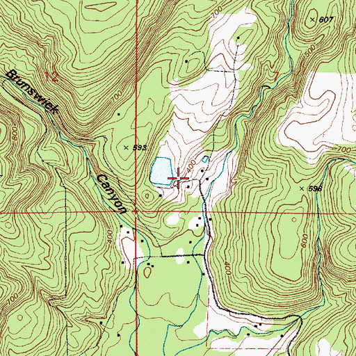 Topographic Map of Kay Dam, OR