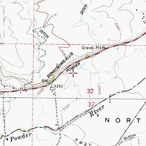 Topographic Map of Pearson Ditch, OR