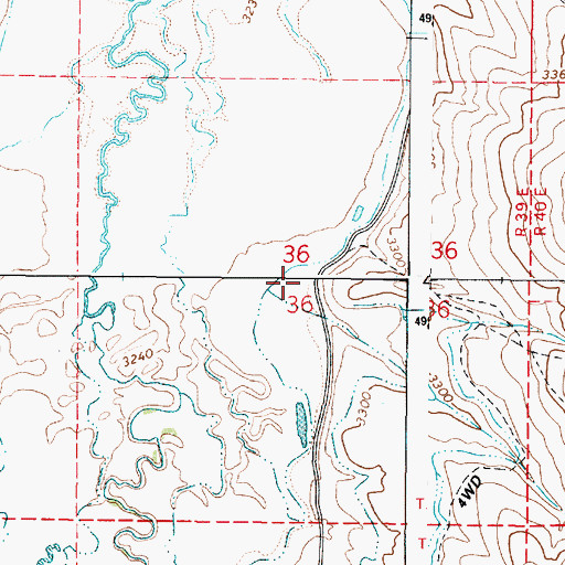 Topographic Map of Travillion-Koester ditch, OR