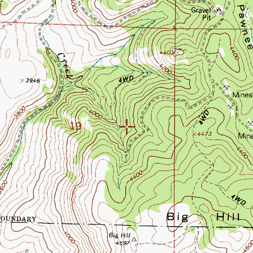 Topographic Map of Bazine Spring, OR