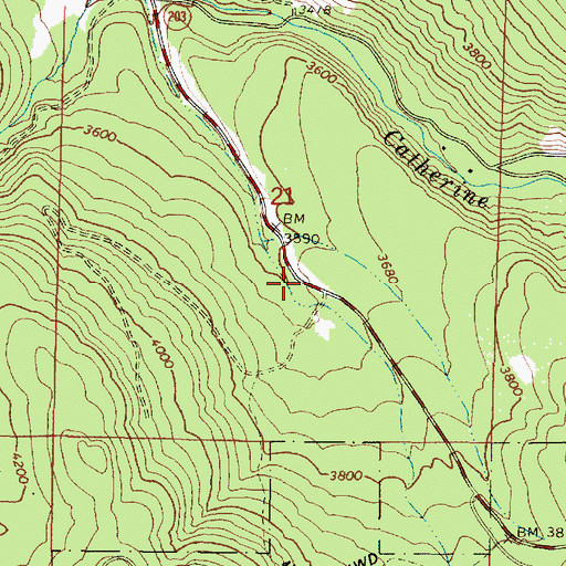 Topographic Map of Sunset (historical), OR