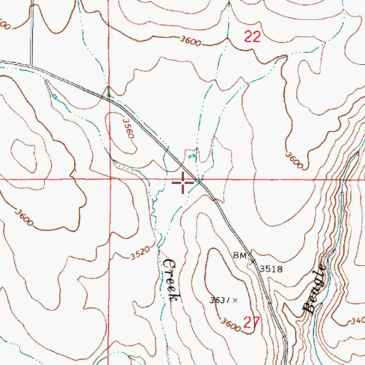 Topographic Map of Little Park Creek, OR