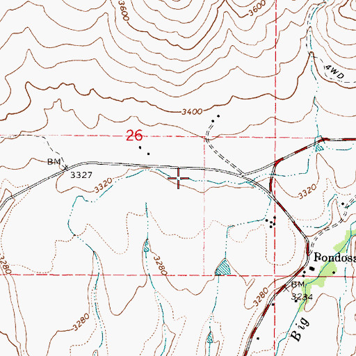 Topographic Map of Wright Ditch, OR