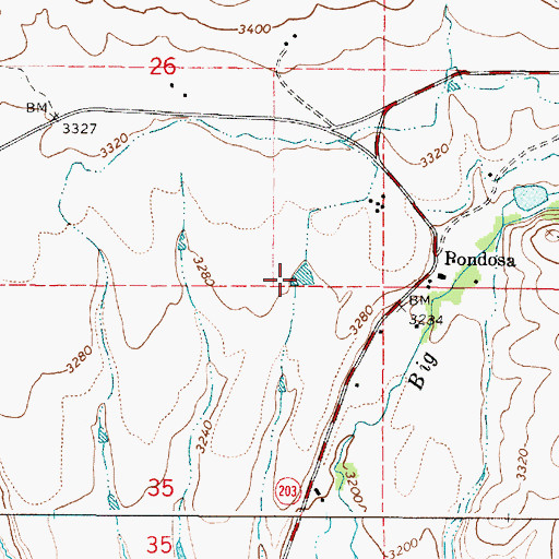 Topographic Map of Harmon Reservoir, OR