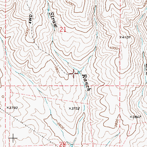 Topographic Map of A Reservoir, OR