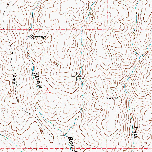 Topographic Map of F Reservoir, OR