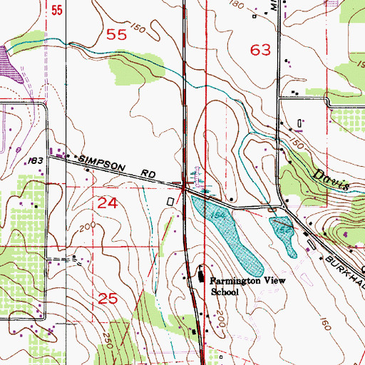 Topographic Map of Reservoir Number Two, OR