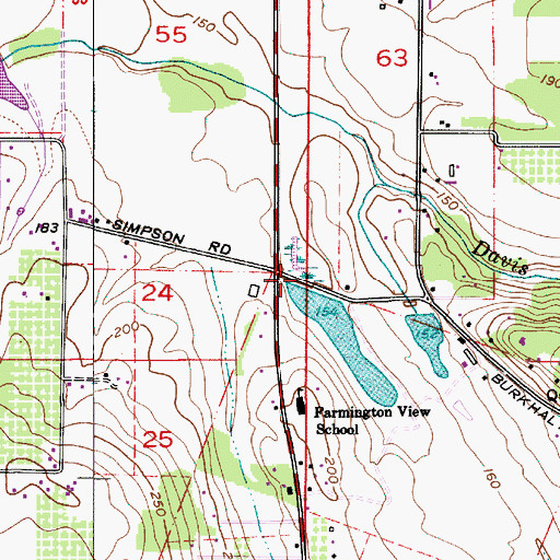 Topographic Map of Dam Number 2, OR