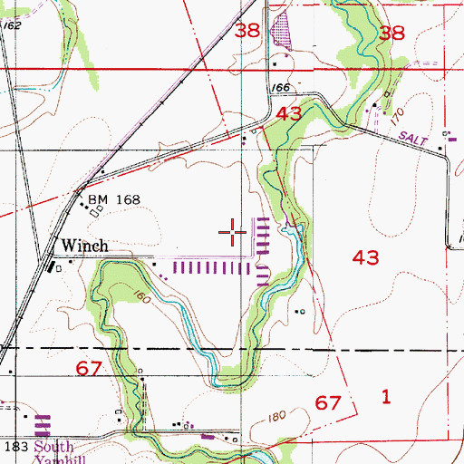 Topographic Map of Walker Dam, OR