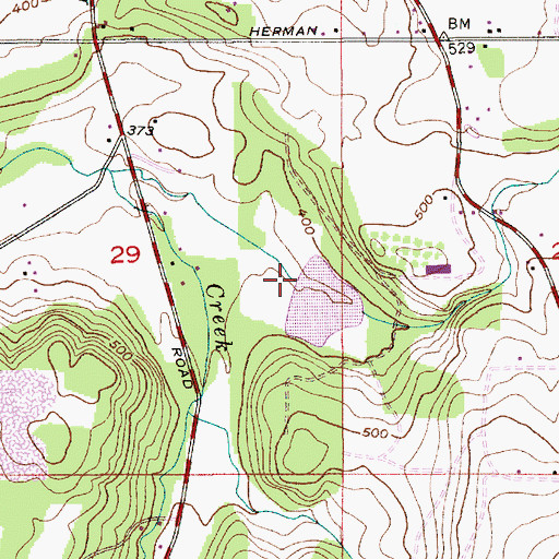 Topographic Map of Teasel Creek Dam, OR