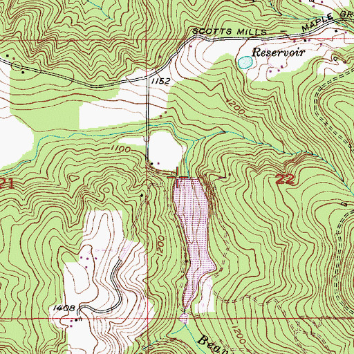 Topographic Map of Neil Beyer Dam, OR