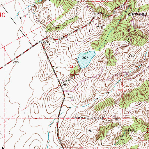 Topographic Map of Spring Lake Dam, OR