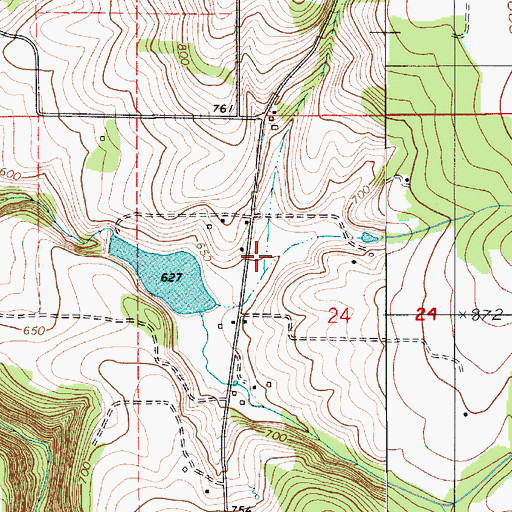 Topographic Map of Funrue Reservoir, OR
