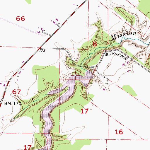 Topographic Map of Mission Creek Dam, OR