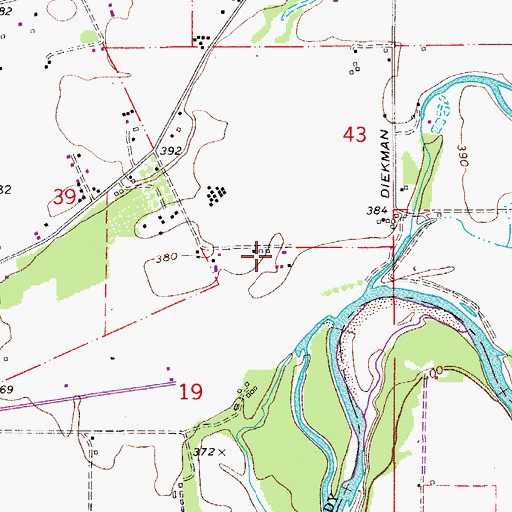 Topographic Map of Hatch Airport, OR