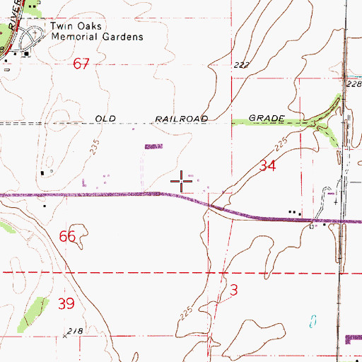 Topographic Map of Holiday Airport (historical), OR