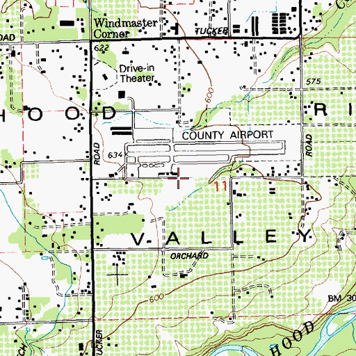 Topographic Map of Ken Jernstedt Airfield, OR