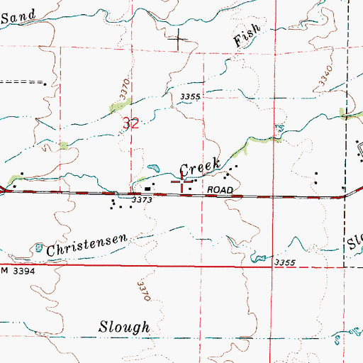 Topographic Map of Jensens Strip, OR