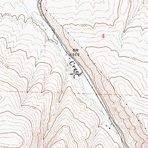 Topographic Map of King's Airport, OR