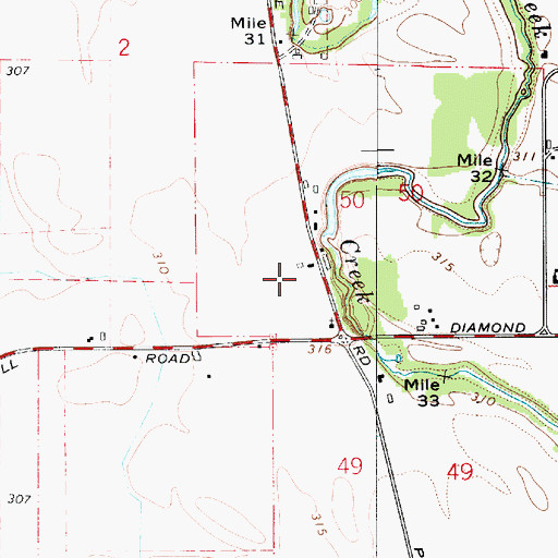 Topographic Map of Knox's Private Airstrip, OR