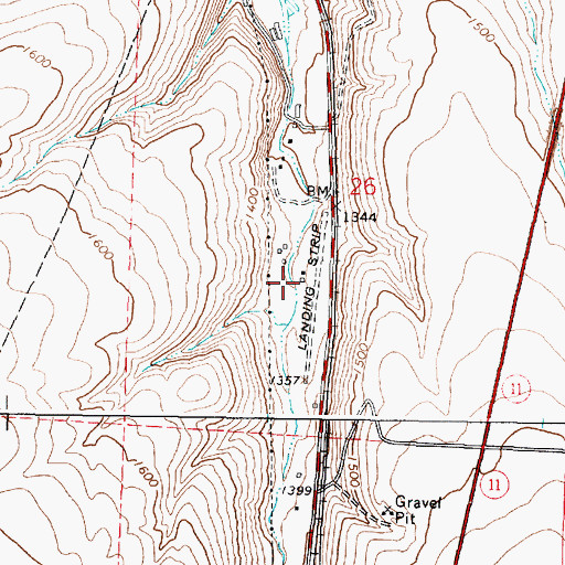 Topographic Map of Oregon Sky Ranch Airport, OR