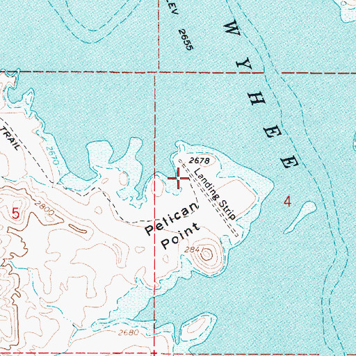 Topographic Map of Owyhee Reservoir State Airport, OR
