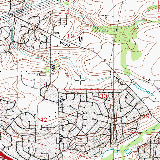 Topographic Map of Poehler Airport (historical), OR