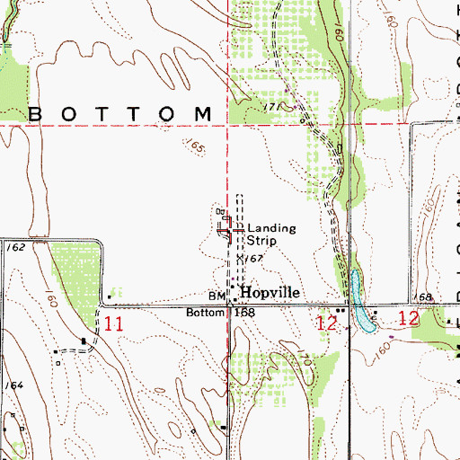 Topographic Map of S and E Farms Independence Airstrip (historical), OR