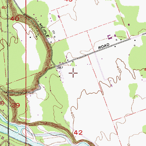 Topographic Map of Beaver Oaks Airport, OR