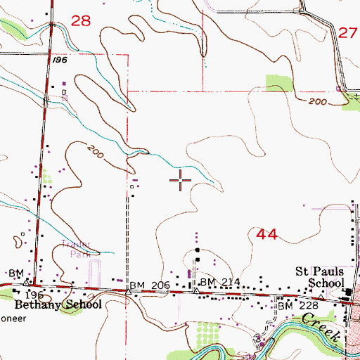 Topographic Map of Silverton Airfield (historical), OR