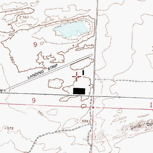 Topographic Map of Simtag Farms Airstrip (historical), OR