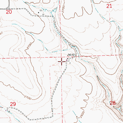 Topographic Map of Snyder Ranch Airport, OR