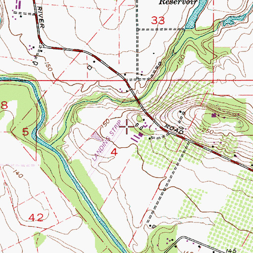 Topographic Map of Stark's Twin Oaks Airpark, OR